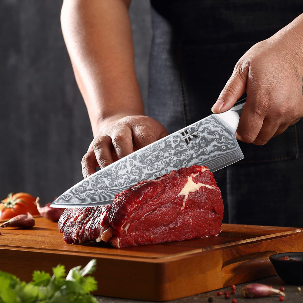 Ryuha (Flowing Waves) – 3-Piece Damascus Knife Set