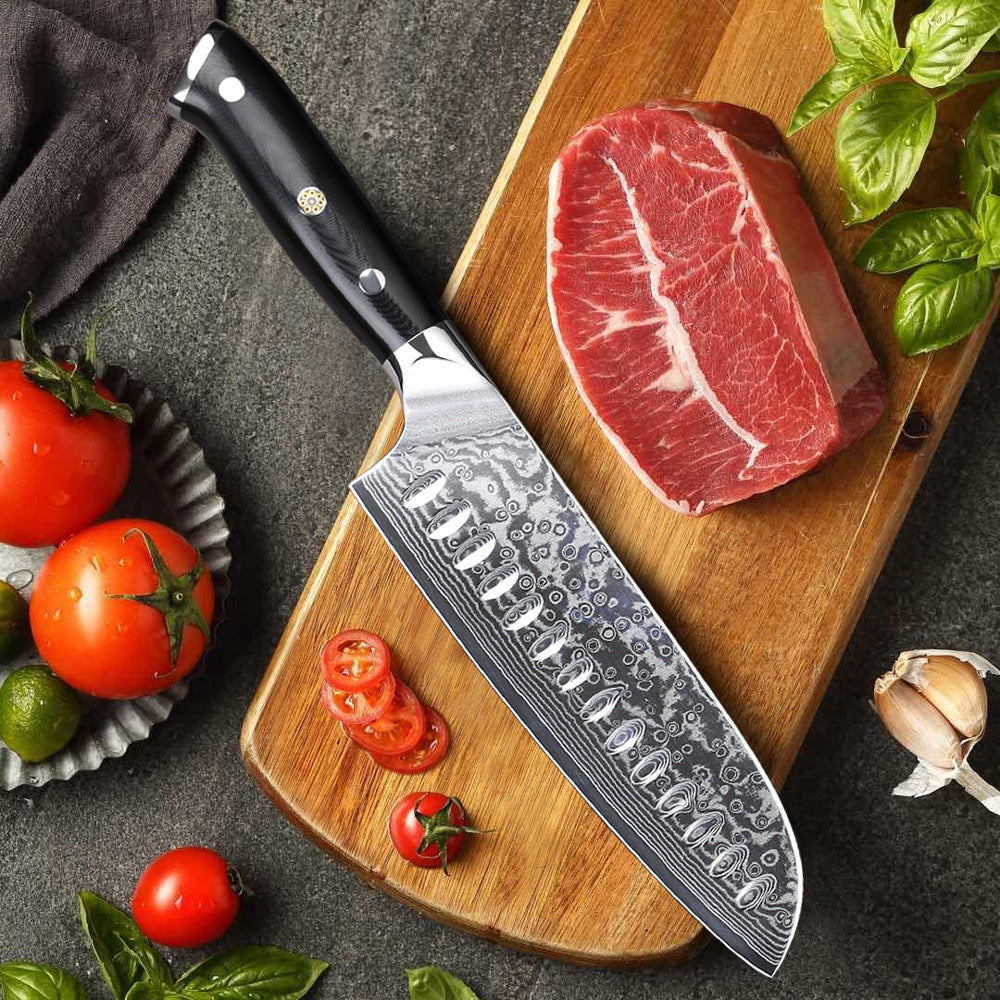 Ryuha (Flowing Waves) – 3-Piece Damascus Knife Set