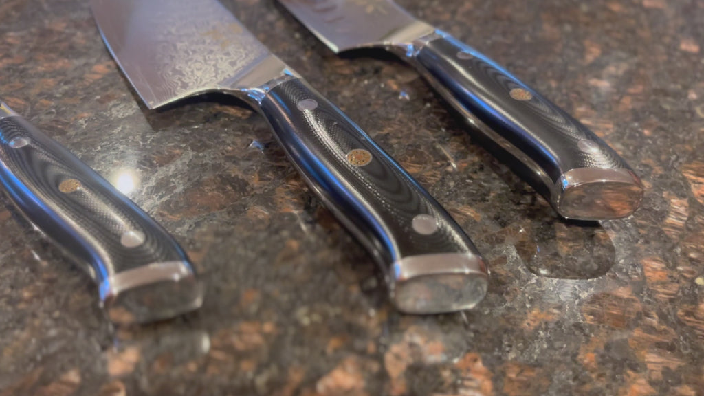 Wave 3-piece Knife Set (Ryuha)